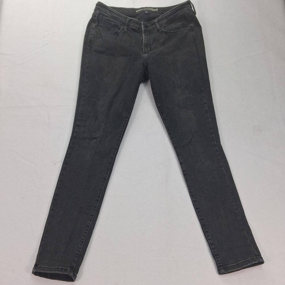 Universal Thread Jeans Womens 12/31R Skinny Black Mid Rise Stretch Denim EUC